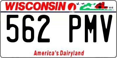 WI license plate 562PMV