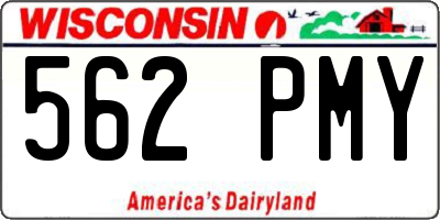 WI license plate 562PMY