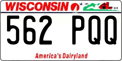 WI license plate 562PQQ