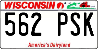 WI license plate 562PSK