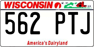 WI license plate 562PTJ