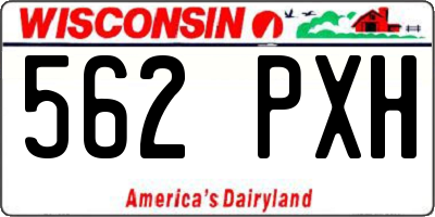 WI license plate 562PXH