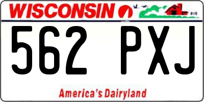WI license plate 562PXJ