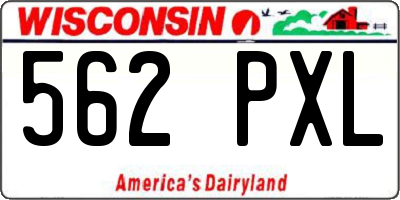 WI license plate 562PXL