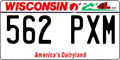 WI license plate 562PXM