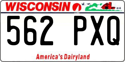 WI license plate 562PXQ