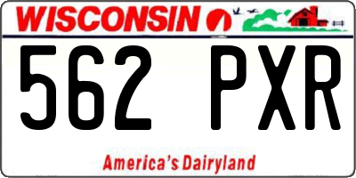 WI license plate 562PXR