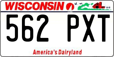 WI license plate 562PXT