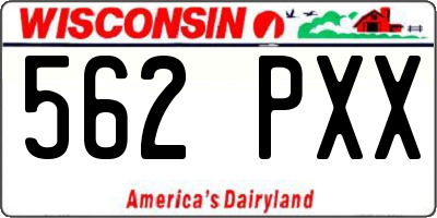 WI license plate 562PXX