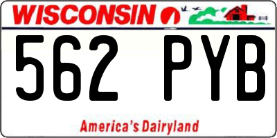 WI license plate 562PYB
