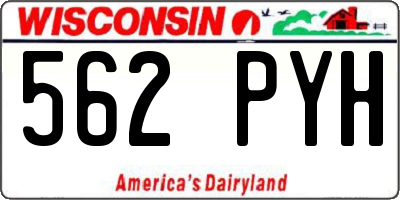 WI license plate 562PYH