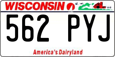 WI license plate 562PYJ