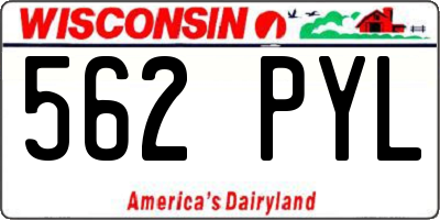 WI license plate 562PYL