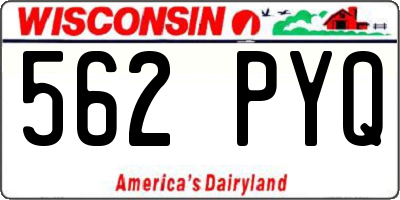WI license plate 562PYQ