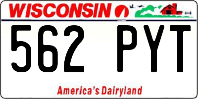 WI license plate 562PYT