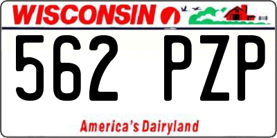 WI license plate 562PZP