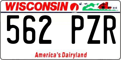 WI license plate 562PZR