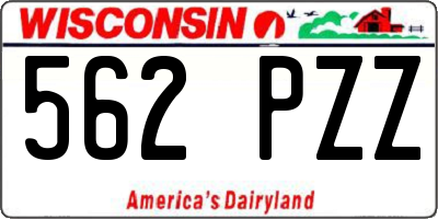 WI license plate 562PZZ
