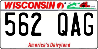WI license plate 562QAG