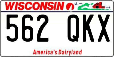 WI license plate 562QKX