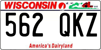WI license plate 562QKZ