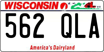 WI license plate 562QLA