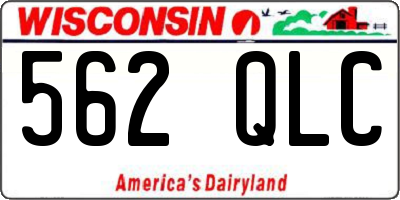 WI license plate 562QLC