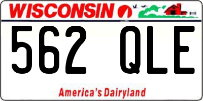 WI license plate 562QLE