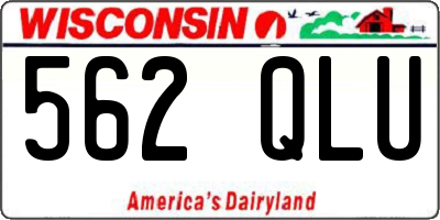 WI license plate 562QLU
