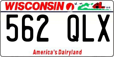 WI license plate 562QLX