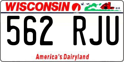 WI license plate 562RJU