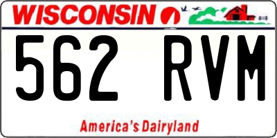 WI license plate 562RVM