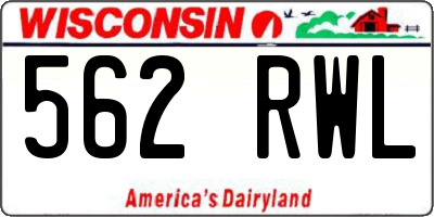 WI license plate 562RWL