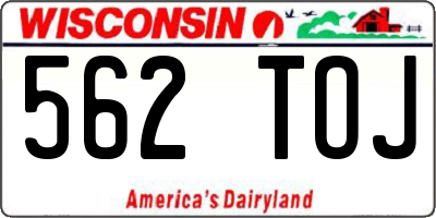 WI license plate 562TOJ