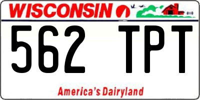 WI license plate 562TPT