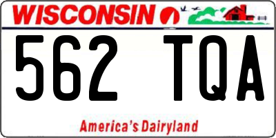 WI license plate 562TQA