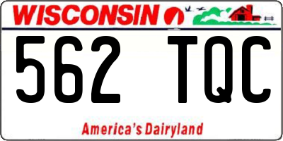 WI license plate 562TQC