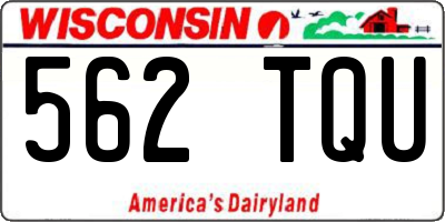 WI license plate 562TQU