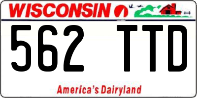 WI license plate 562TTD