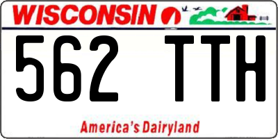 WI license plate 562TTH