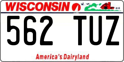 WI license plate 562TUZ