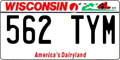 WI license plate 562TYM