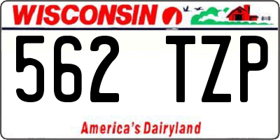 WI license plate 562TZP