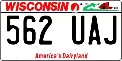 WI license plate 562UAJ