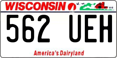 WI license plate 562UEH