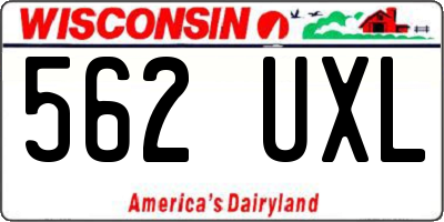 WI license plate 562UXL