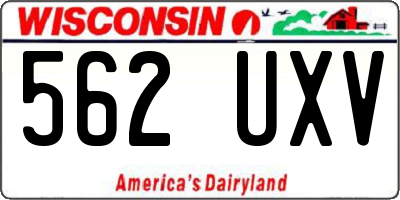 WI license plate 562UXV