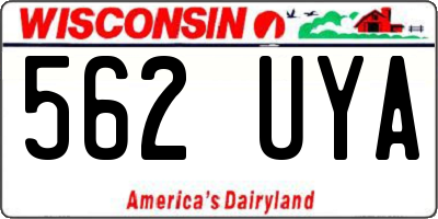 WI license plate 562UYA
