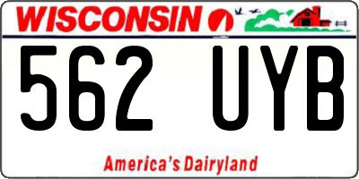 WI license plate 562UYB