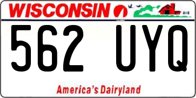 WI license plate 562UYQ